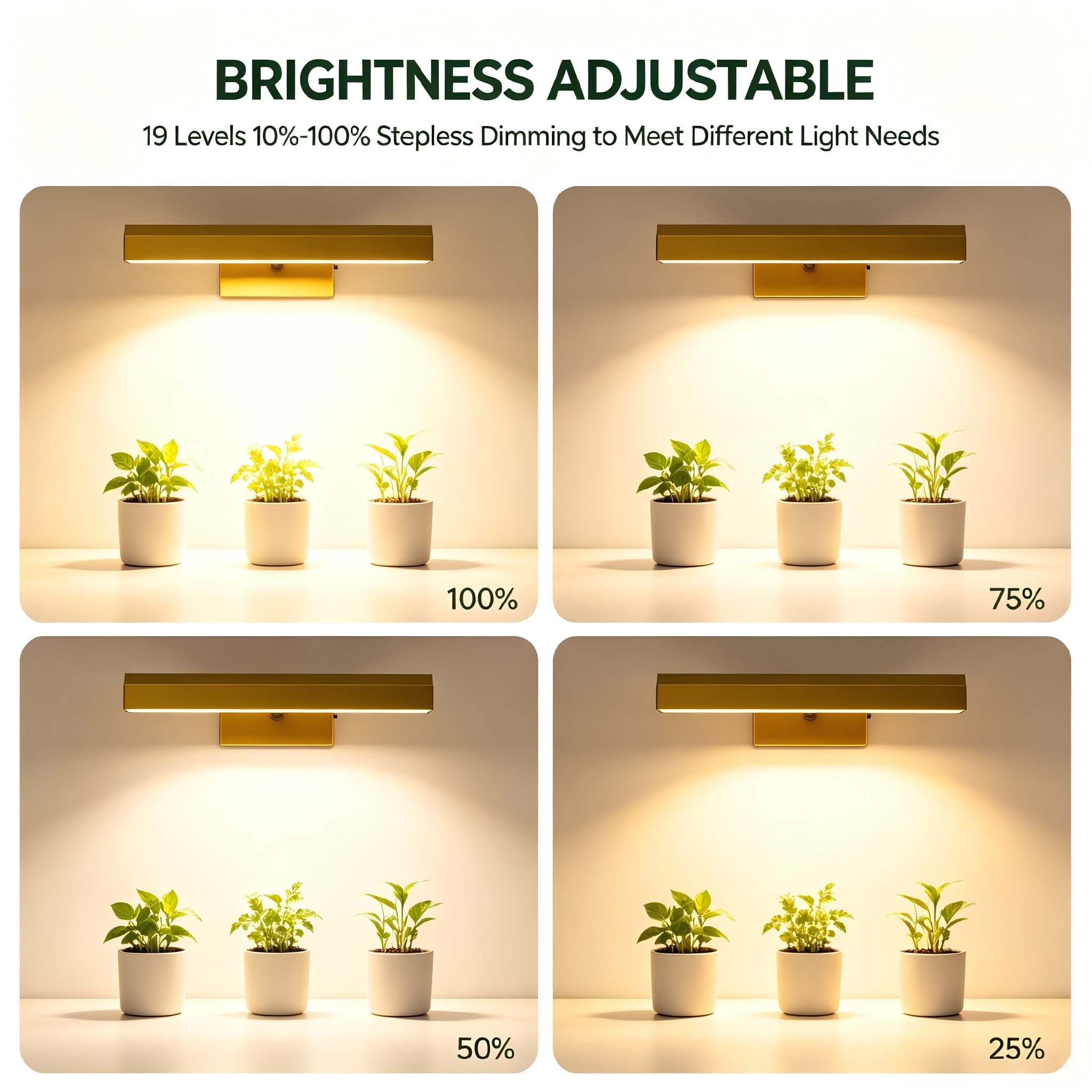 SpectrumGro Wall Mount Aesthetic Grow Light 12"